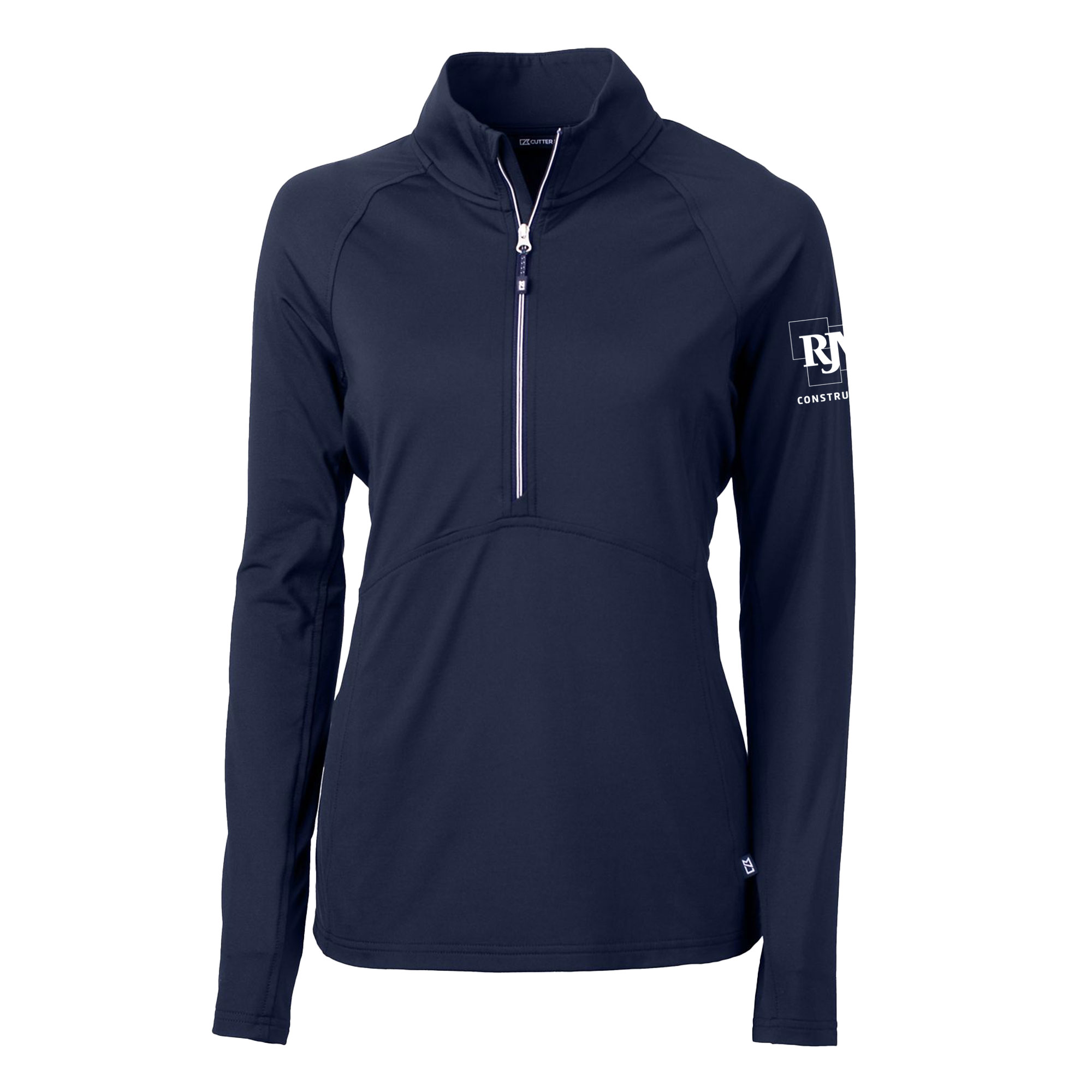 Women's Cutter & Buck Adapt Eco Knit Stretch Recycled half Zip Navy Blue
