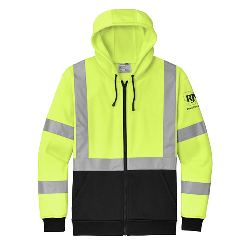 CornerStone® ANSI 107 Class 3 Heavy-Duty Fleece Full-Zip Hoodie - 